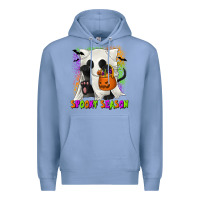 Colony Blue Spooky Season Ghost Cat Premium Hoodie - texasbilliewilder