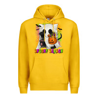 Lemon Spooky Season Ghost Cat Premium Hoodie - texasbilliewilder