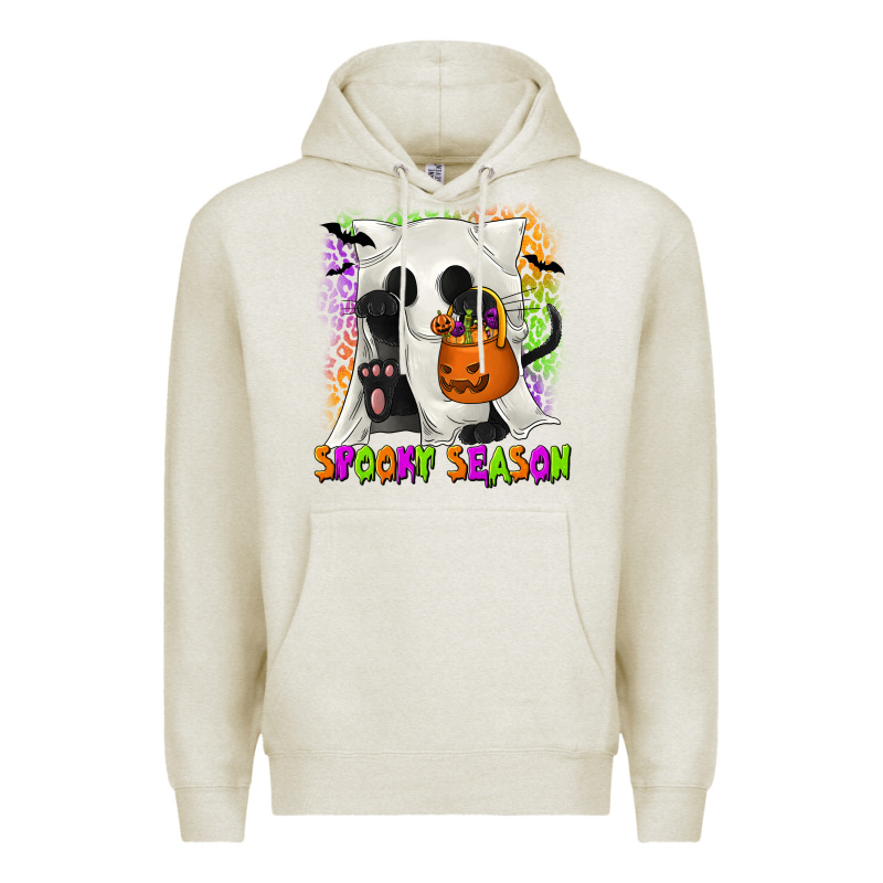 Spooky Season Ghost Cat Premium Hoodie by texasbilliewilder | Teevron