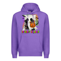 Purple Spooky Season Ghost Cat Premium Hoodie - texasbilliewilder