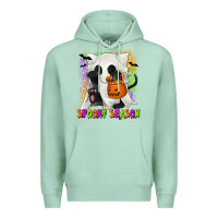 Seafoam Spooky Season Ghost Cat Premium Hoodie - texasbilliewilder