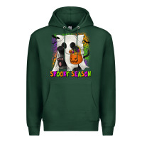 Sports Green Spooky Season Ghost Cat Premium Hoodie - texasbilliewilder