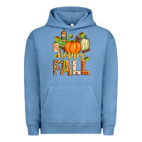 Pigment Pebble Blue happy fall Urban Hoodie - Zillion Design Studio