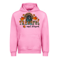 Fuchsia Pink thankful and blessed Urban Hoodie - RanaPortraitStore