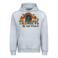 Heather Grey thankful and blessed Urban Hoodie - RanaPortraitStore