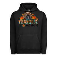 Pigment Black thankful and blessed Urban Hoodie - RanaPortraitStore