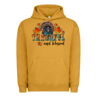 Pigment Peanut Butter thankful and blessed Urban Hoodie - RanaPortraitStore