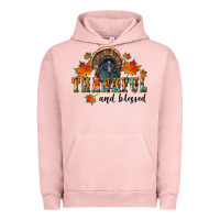 Pigment Salmon thankful and blessed Urban Hoodie - RanaPortraitStore