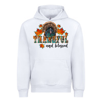 White thankful and blessed Urban Hoodie - RanaPortraitStore