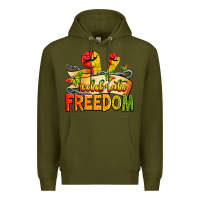 Army Green celebrate freedom Premium Hoodie - Zillion Design Studio