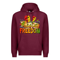 Burgundy celebrate freedom Premium Hoodie - Zillion Design Studio