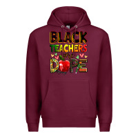 Burgundy black teachers are dope Premium Hoodie - Zillion Design Studio