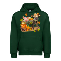 Forest Green fall farm animals Urban Hoodie - Zillion Design Studio