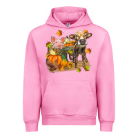 Fuchsia Pink fall farm animals Urban Hoodie - Zillion Design Studio