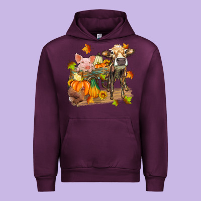 Fall Farm Animals Urban Hoodie Designed By Zillion Design Studio