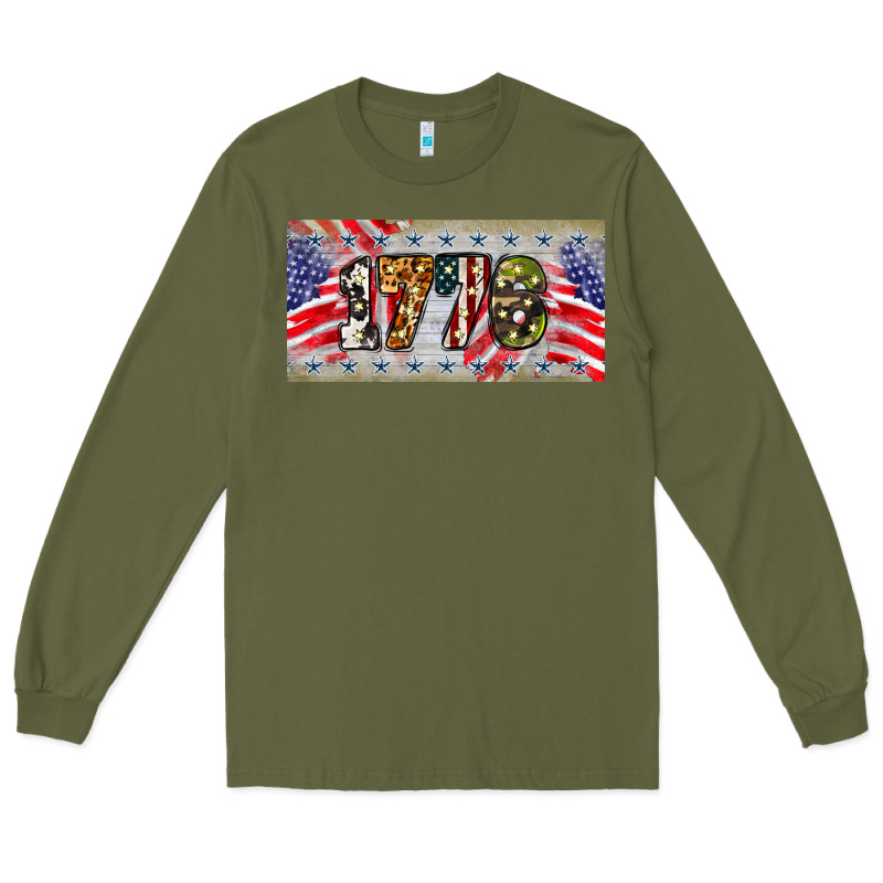 1776 4th Of July License Plate Long Sleeve Tee by BarkalooDesign | Teevron