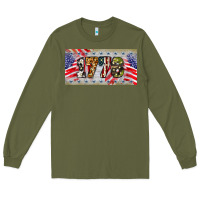 Army Green 1776 4th of july license plate Long Sleeve Tee - BarkalooDesign