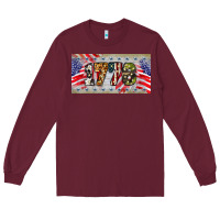 Burgundy 1776 4th of july license plate Long Sleeve Tee - BarkalooDesign