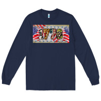 Navy 1776 4th of july license plate Long Sleeve Tee - BarkalooDesign