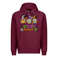 Burgundy Spooky Season Gnomes Premium Hoodie - texasbilliewilder