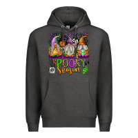 Charcoal Heather Spooky Season Gnomes Premium Hoodie - texasbilliewilder