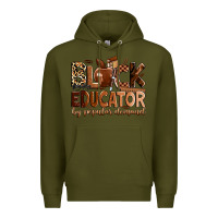 Army Green black educator by popular demand Premium Hoodie - Zillion Design Studio