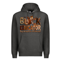 Charcoal Heather black educator by popular demand Premium Hoodie - Zillion Design Studio