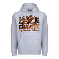 Heather Grey black educator by popular demand Premium Hoodie - Zillion Design Studio
