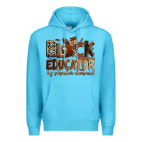 Ocean Blue black educator by popular demand Premium Hoodie - Zillion Design Studio