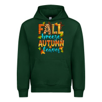 Forest Green fall breeze autumn leaves Urban Hoodie - Zillion Design Studio