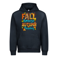 Navy fall breeze autumn leaves Urban Hoodie - Zillion Design Studio