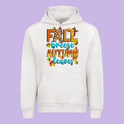 Fall Breeze Autumn Leaves Urban Hoodie Designed By Zillion Design Studio