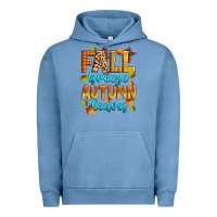 Pigment Pebble Blue fall breeze autumn leaves Urban Hoodie - Zillion Design Studio