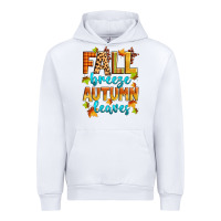 White fall breeze autumn leaves Urban Hoodie - Zillion Design Studio