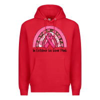 Red in october we wear pink Premium Hoodie - RanaPortraitStore