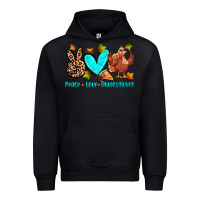 Black peace love thanksgiving Urban Hoodie - Zillion Design Studio