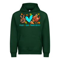 Forest Green peace love thanksgiving Urban Hoodie - Zillion Design Studio