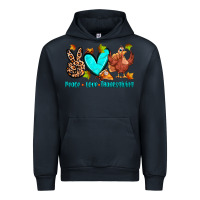 Navy peace love thanksgiving Urban Hoodie - Zillion Design Studio