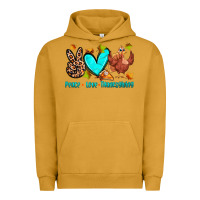Pigment Peanut Butter peace love thanksgiving Urban Hoodie - Zillion Design Studio