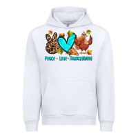 White peace love thanksgiving Urban Hoodie - Zillion Design Studio