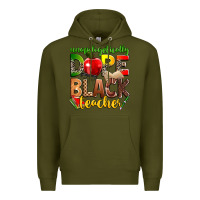 Army Green unapologetically dope black teacher Premium Hoodie - Zillion Design Studio