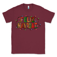 Burgundy Feliz Navidad Classic Tee - BundleAndBundleShop