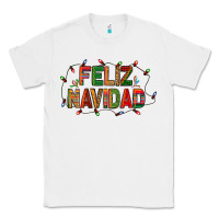 White Feliz Navidad Classic Tee - BundleAndBundleShop