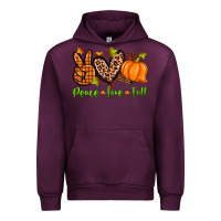 Mauve Wine peace love fall Urban Hoodie - Zillion Design Studio