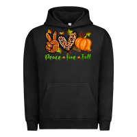 Pigment Black peace love fall Urban Hoodie - Zillion Design Studio