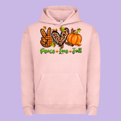 Peace Love Fall Urban Hoodie Designed By Zillion Design Studio