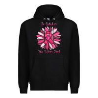 Black in october we wear pink sunflower Premium Hoodie - RanaPortraitStore