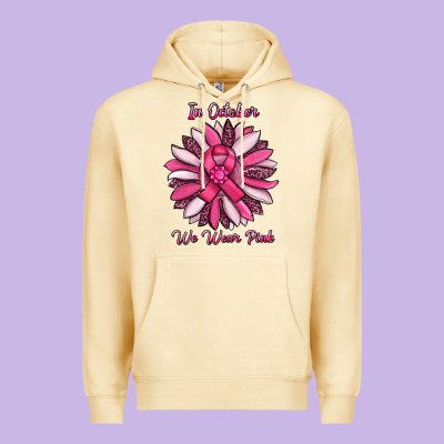 In October We Wear Pink Sunflower Premium Hoodie Designed By Ranaportraitstore
