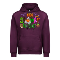 Mauve Wine one spooky teacher Urban Hoodie - Zillion Design Studio