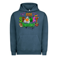 Pigment Midnight Navy one spooky teacher Urban Hoodie - Zillion Design Studio